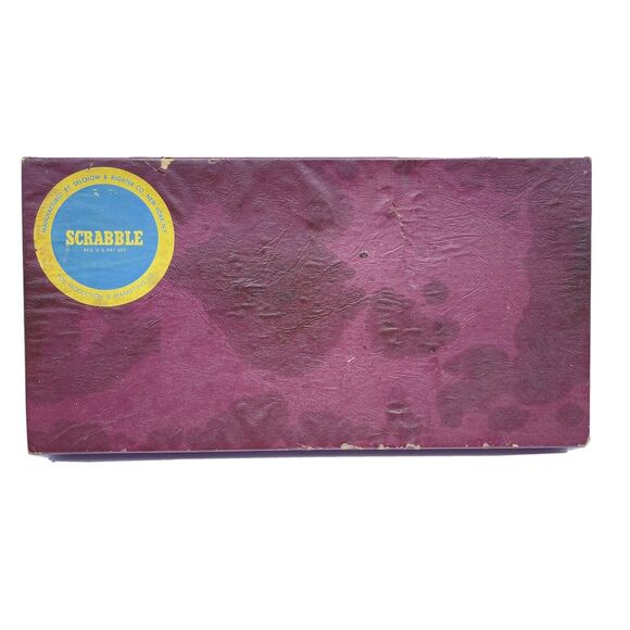 Vintage Red Scrabble Crossword Game 1948-1953 COMPLETE, NICE! - Picture 1 of 5